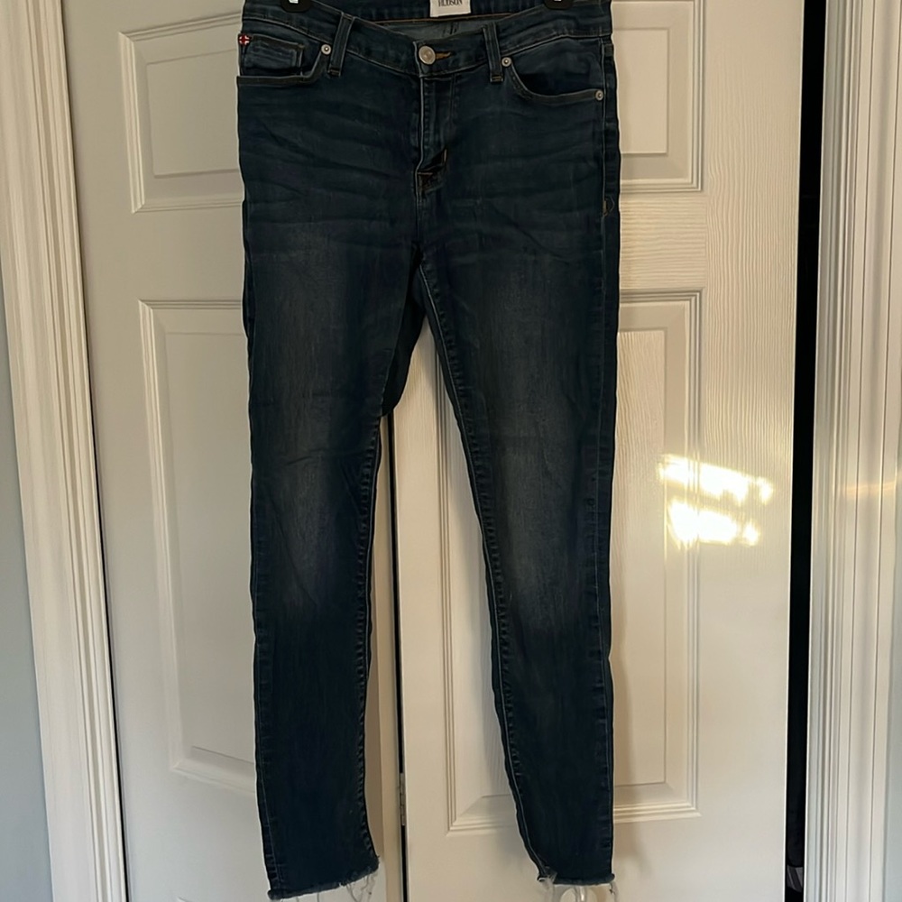 Hudson Frayed Edge Skinny Jeans